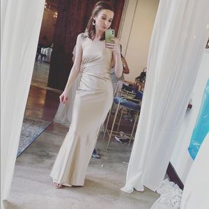 Revelry satin bridesmaid dress